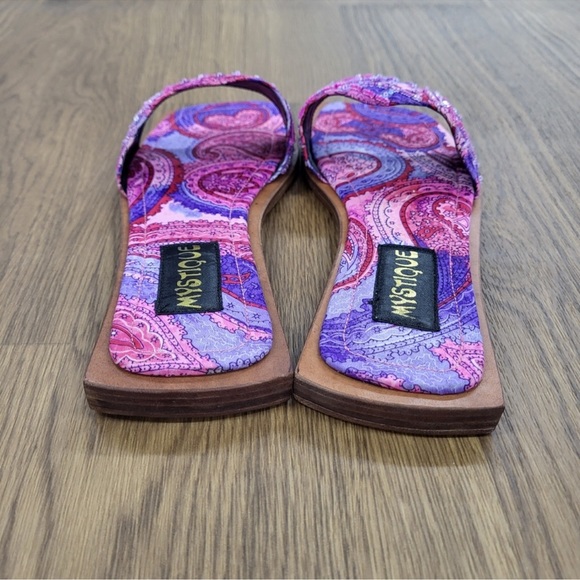 MYSTIQUE BOUTIQUE | Pink Multicolor Slip On Sandals - Picture 2 of 5